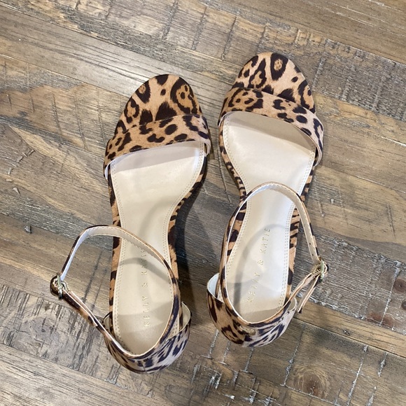 Kelly & Katie Hailee Animal Print Ankle Strap Block Heels - Picture 4 of 7